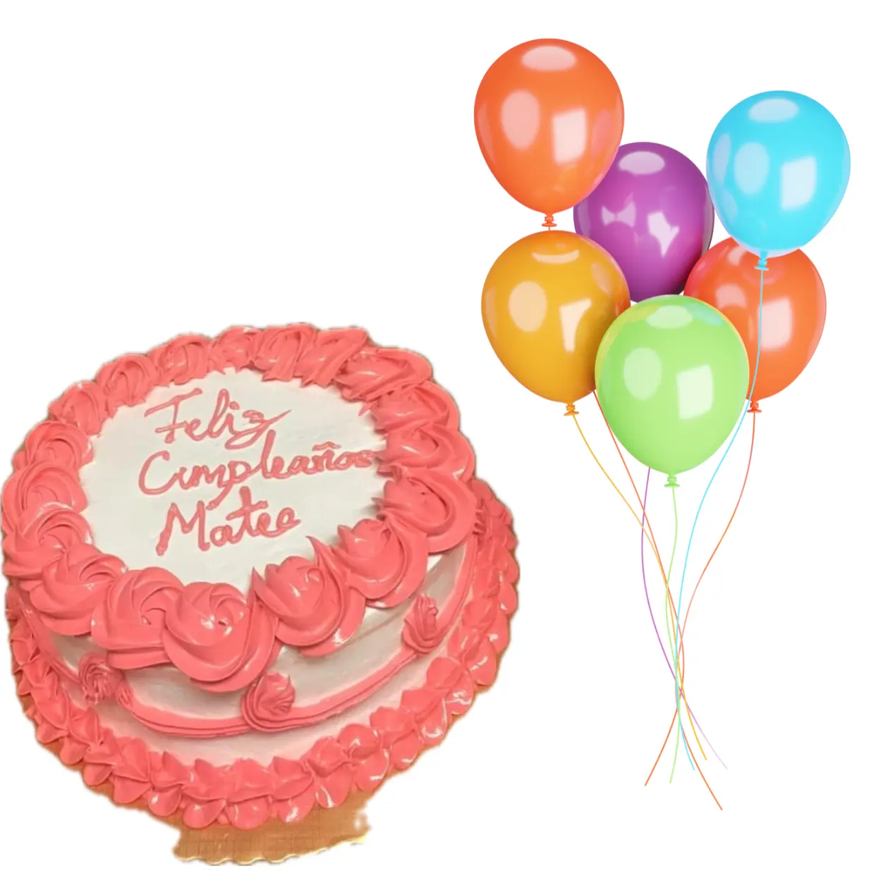 Cake + 6 Globos