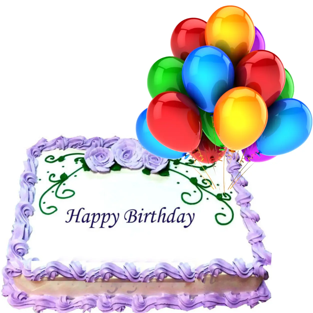 Cake rectangular + 10 Globos
